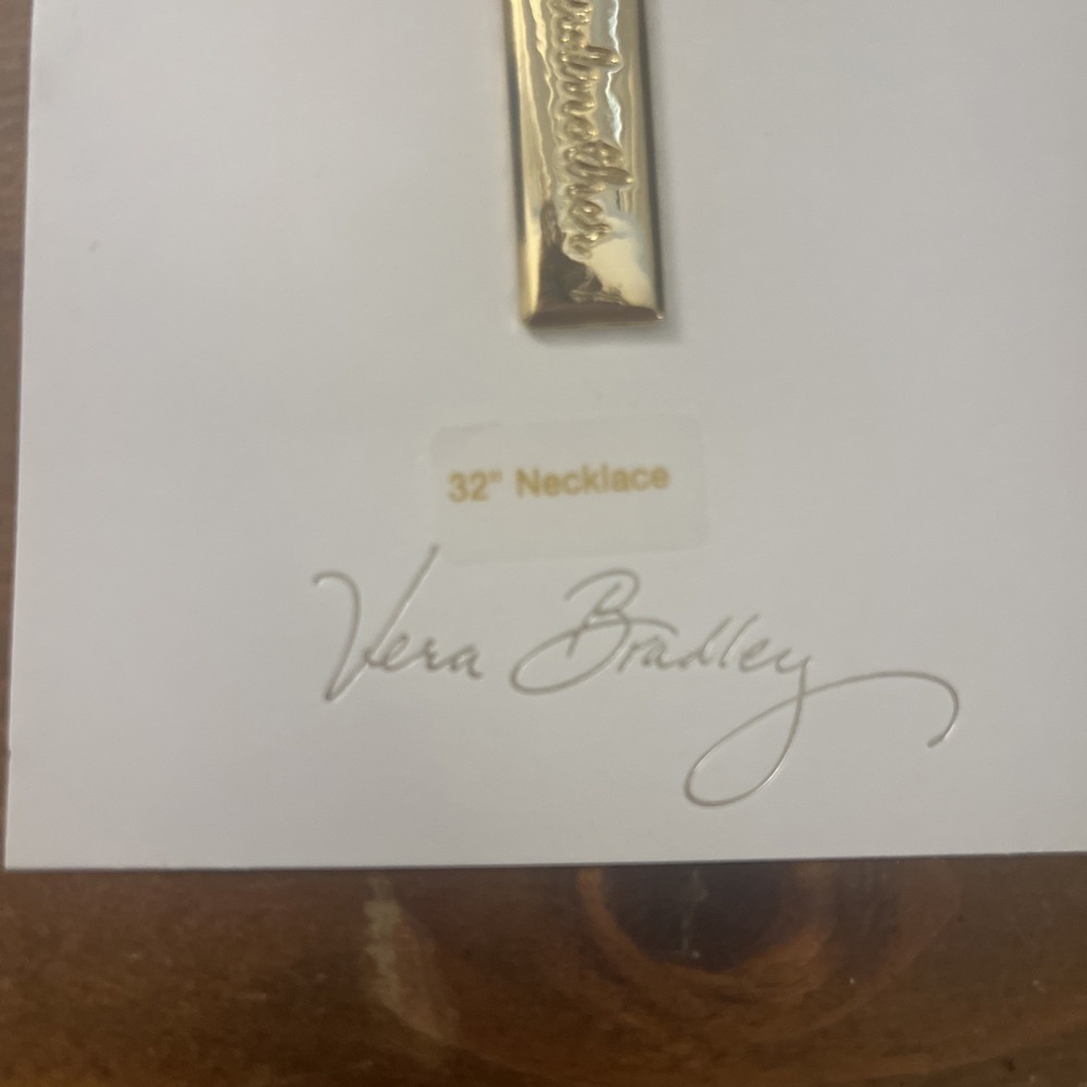 Vera‎ Bradley "Like No Other" Long Necklace NEVER WORN Mother's Day Grandmother - Picture 4 of 4